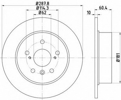 HELLA PAGID 8dd355115251 -  Тормозной диск